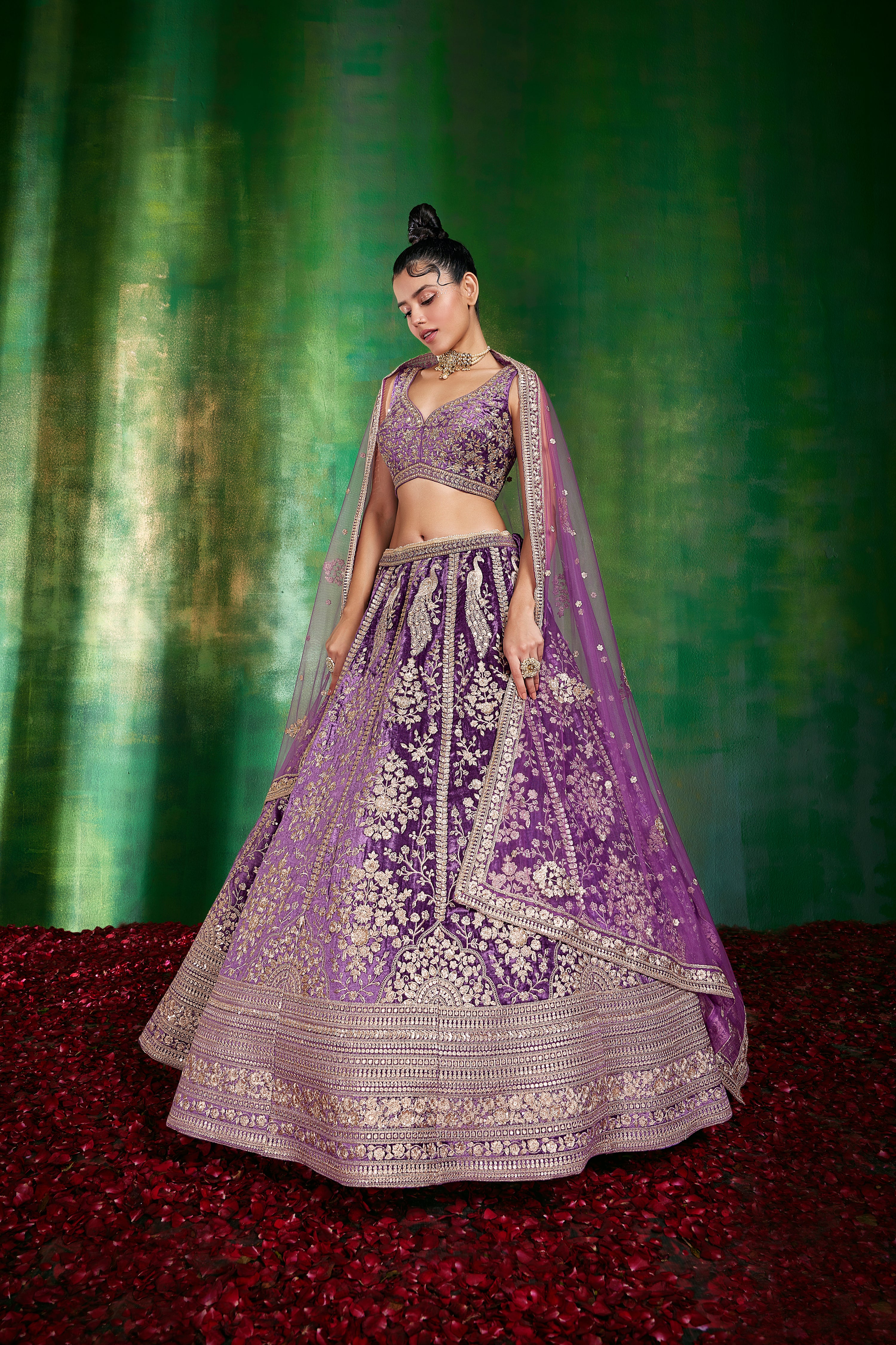 Royal Velvet Gilded Lehenga