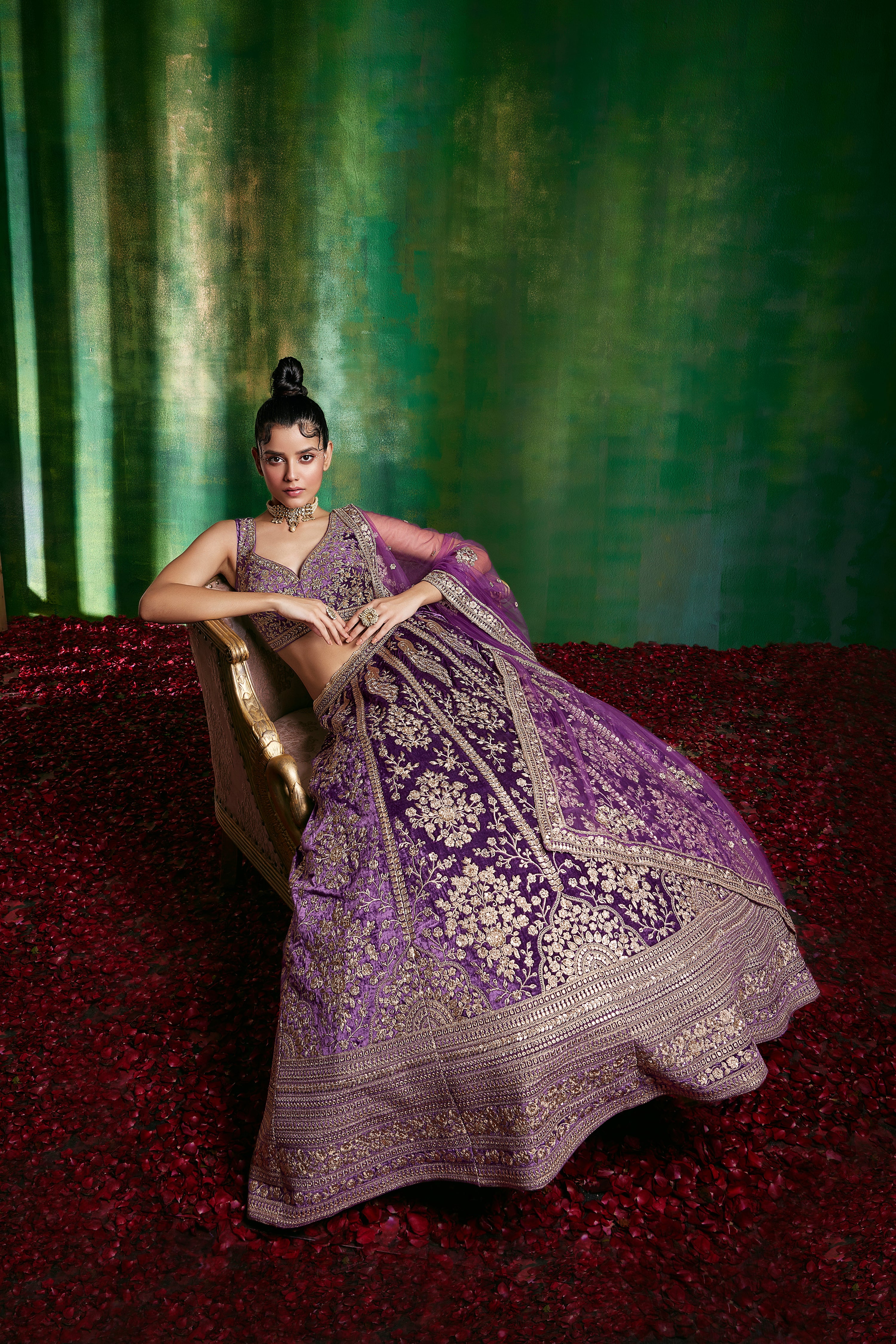 Royal Velvet Gilded Lehenga