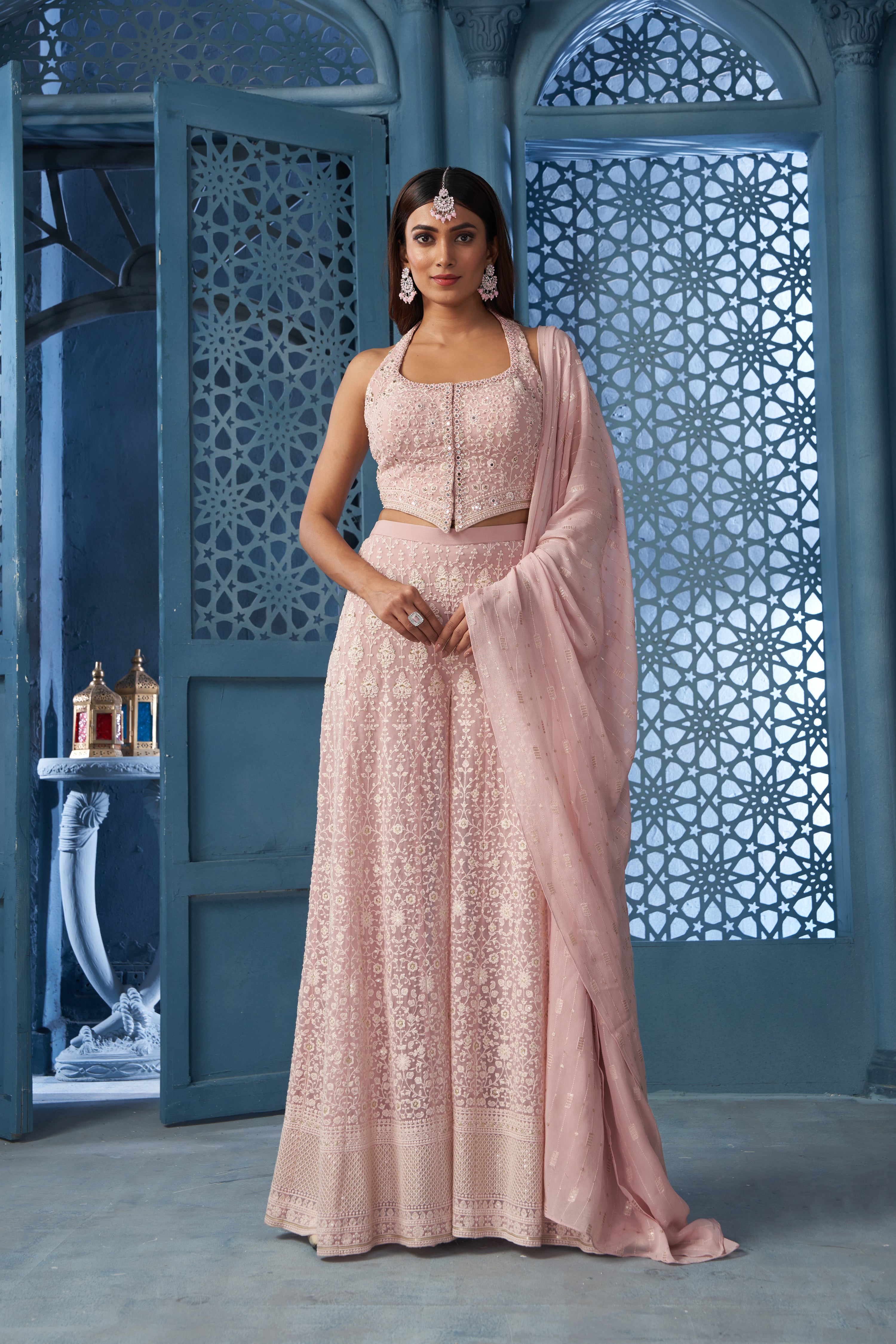 Pastel Pink Sharara Set