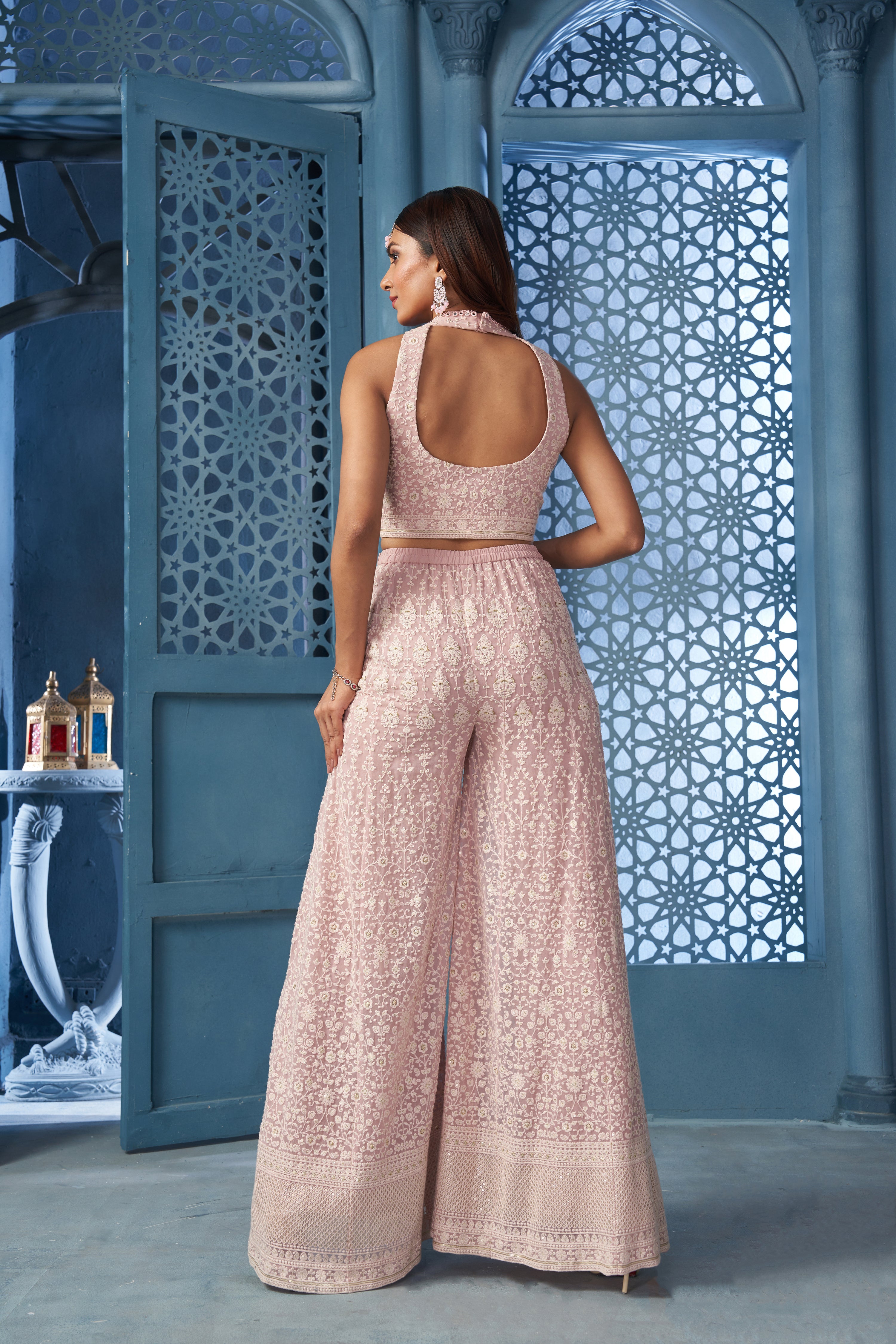 Pastel Pink Sharara Set