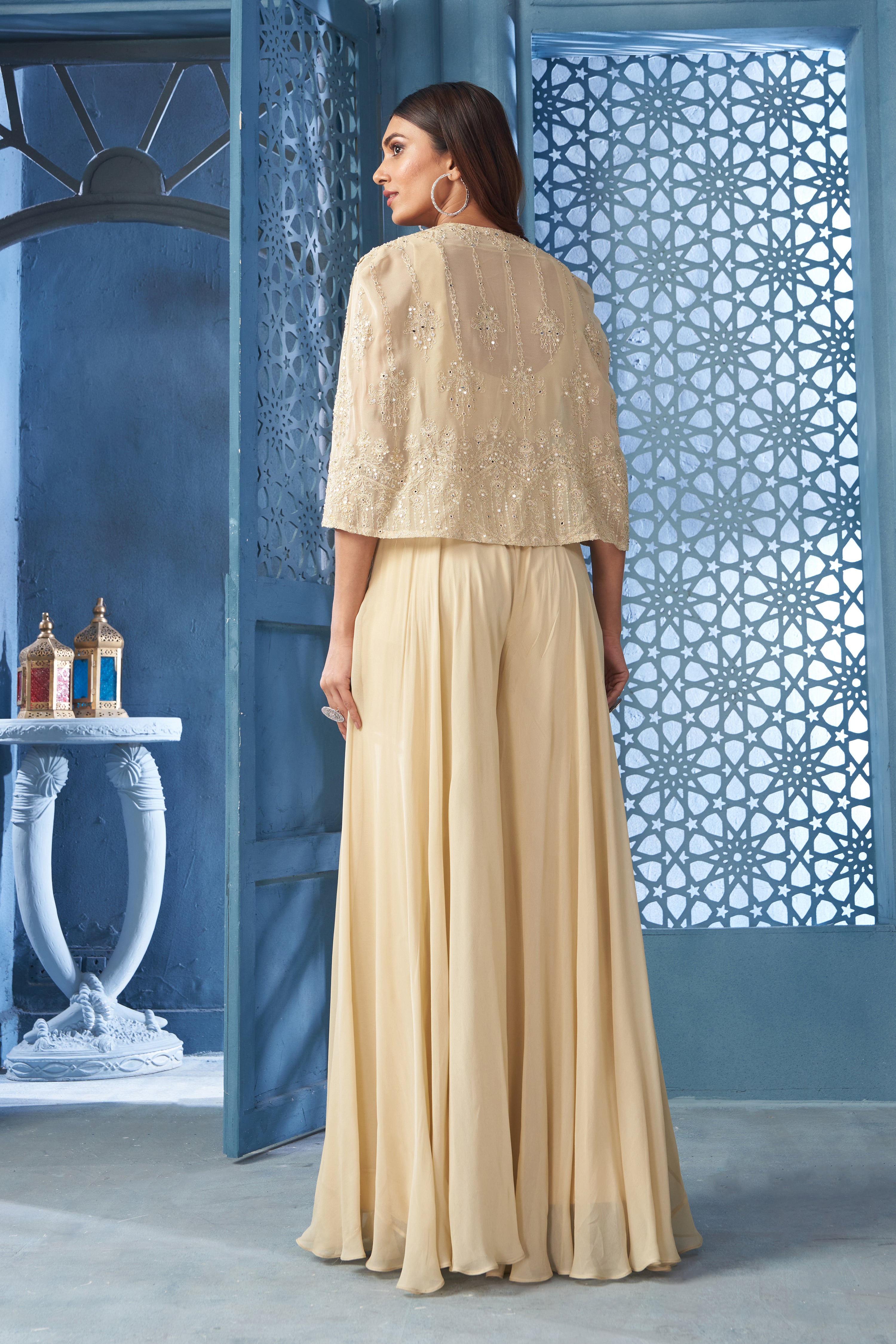 Ivory Elegance Sharara Set