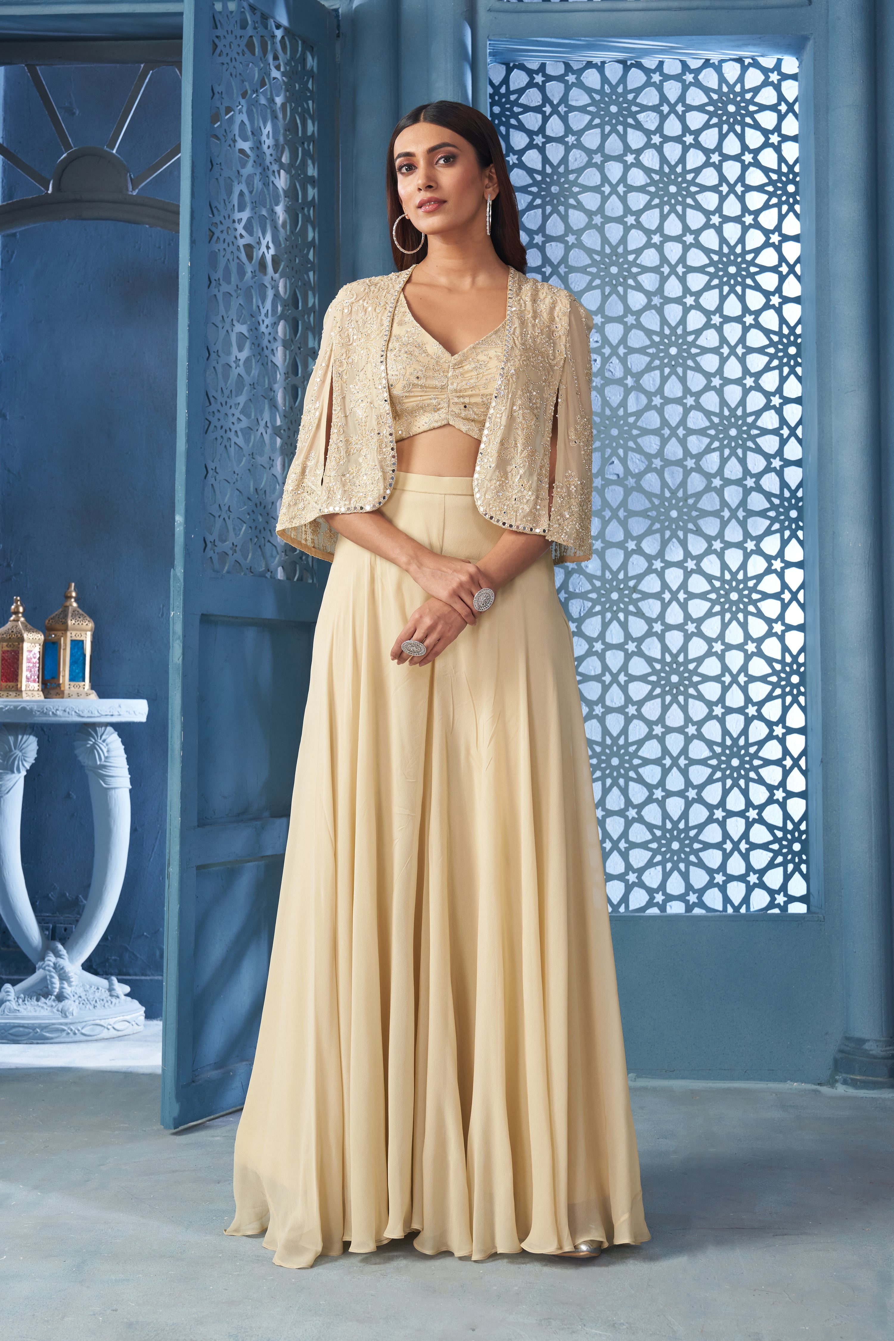 Ivory Elegance Sharara Set