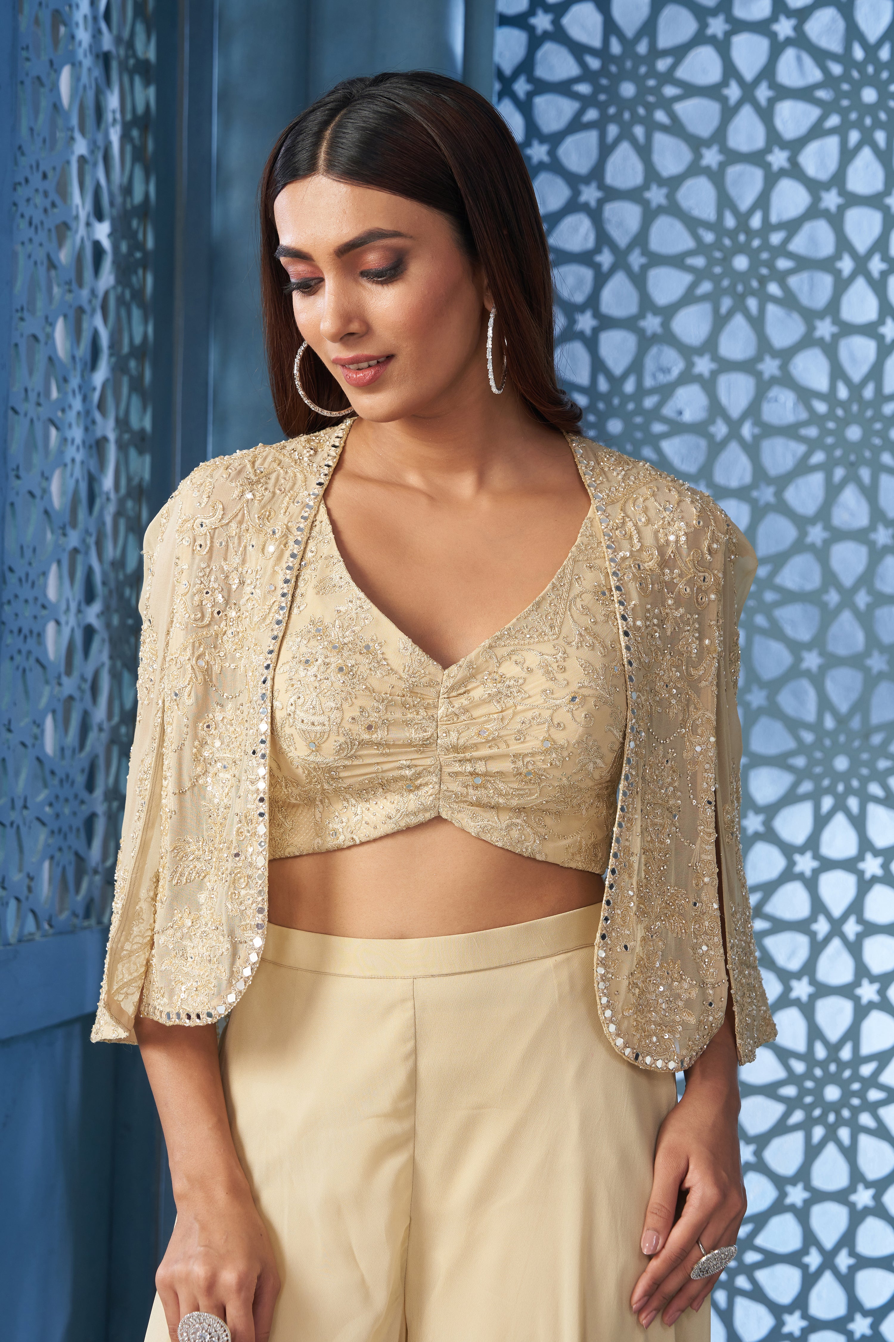 Ivory Elegance Sharara Set