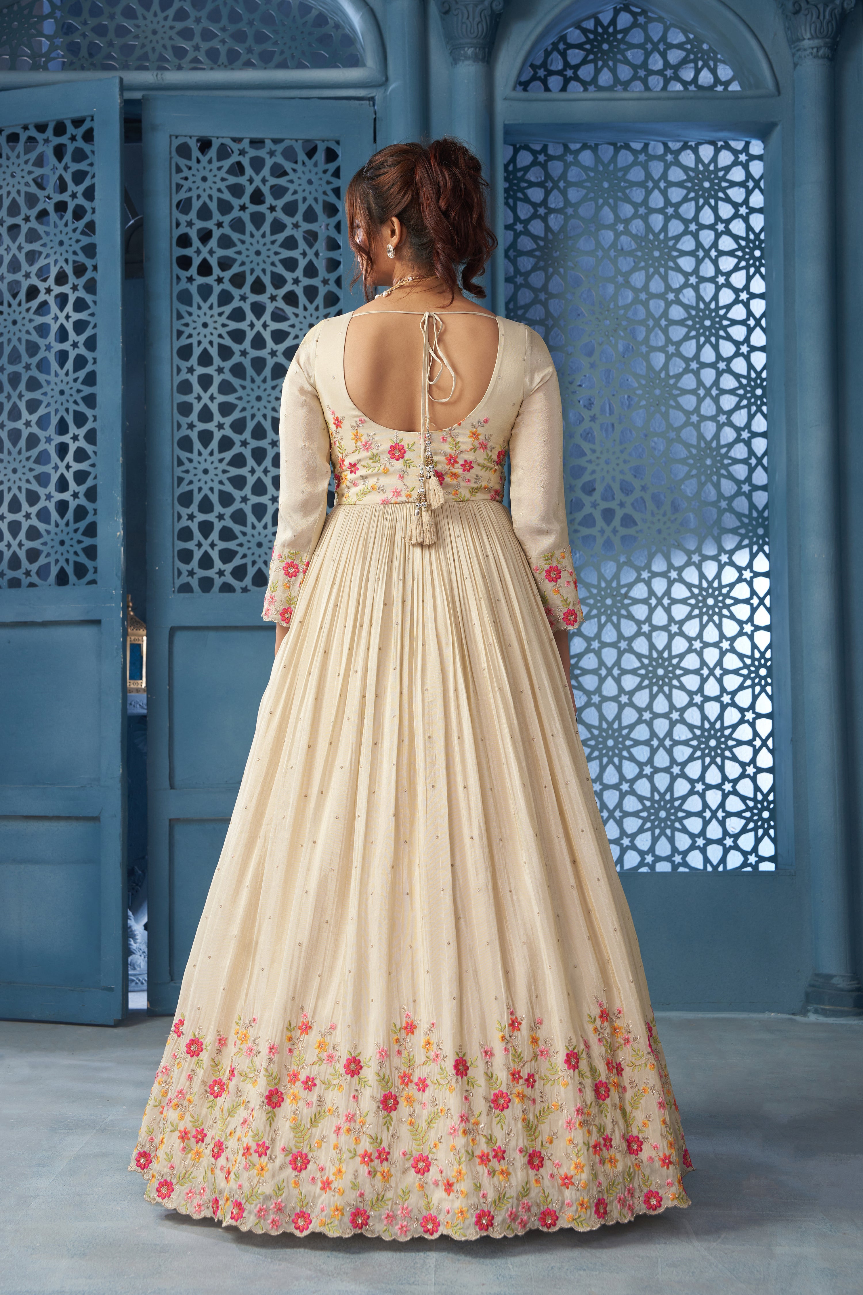 Creme Delight Anarkali