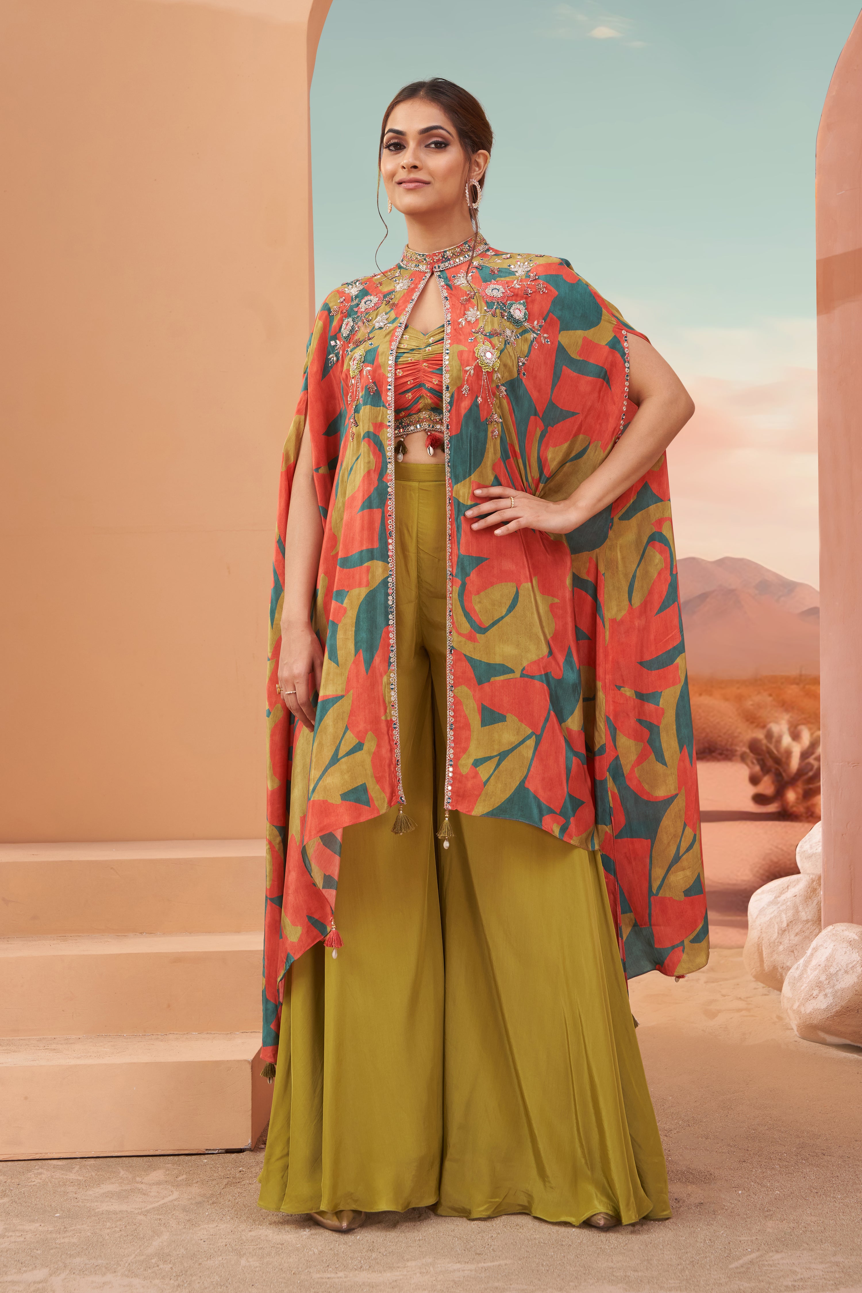 Evergreen printed Sharara