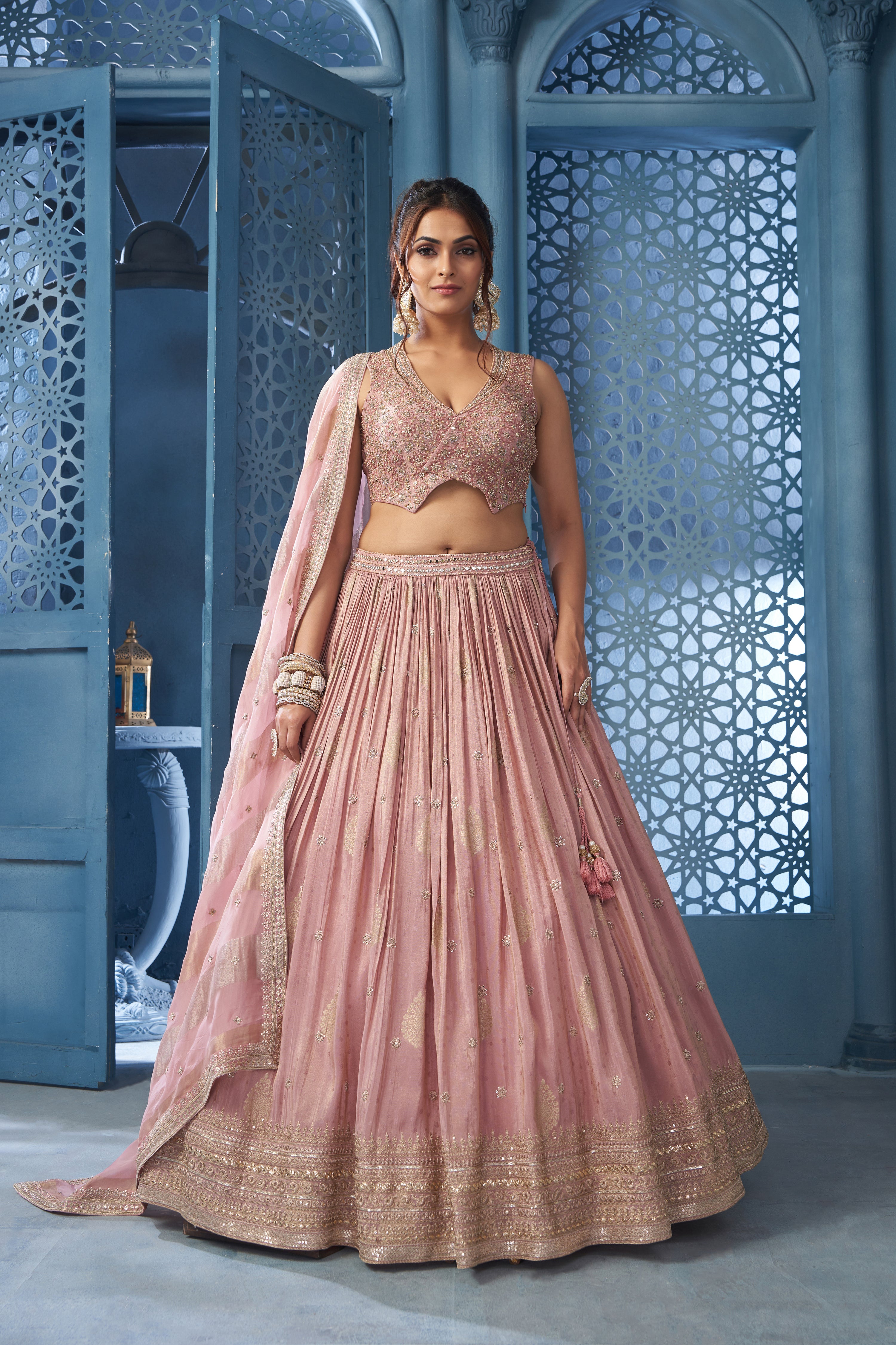 Rosy Rouge Pink Lehenga