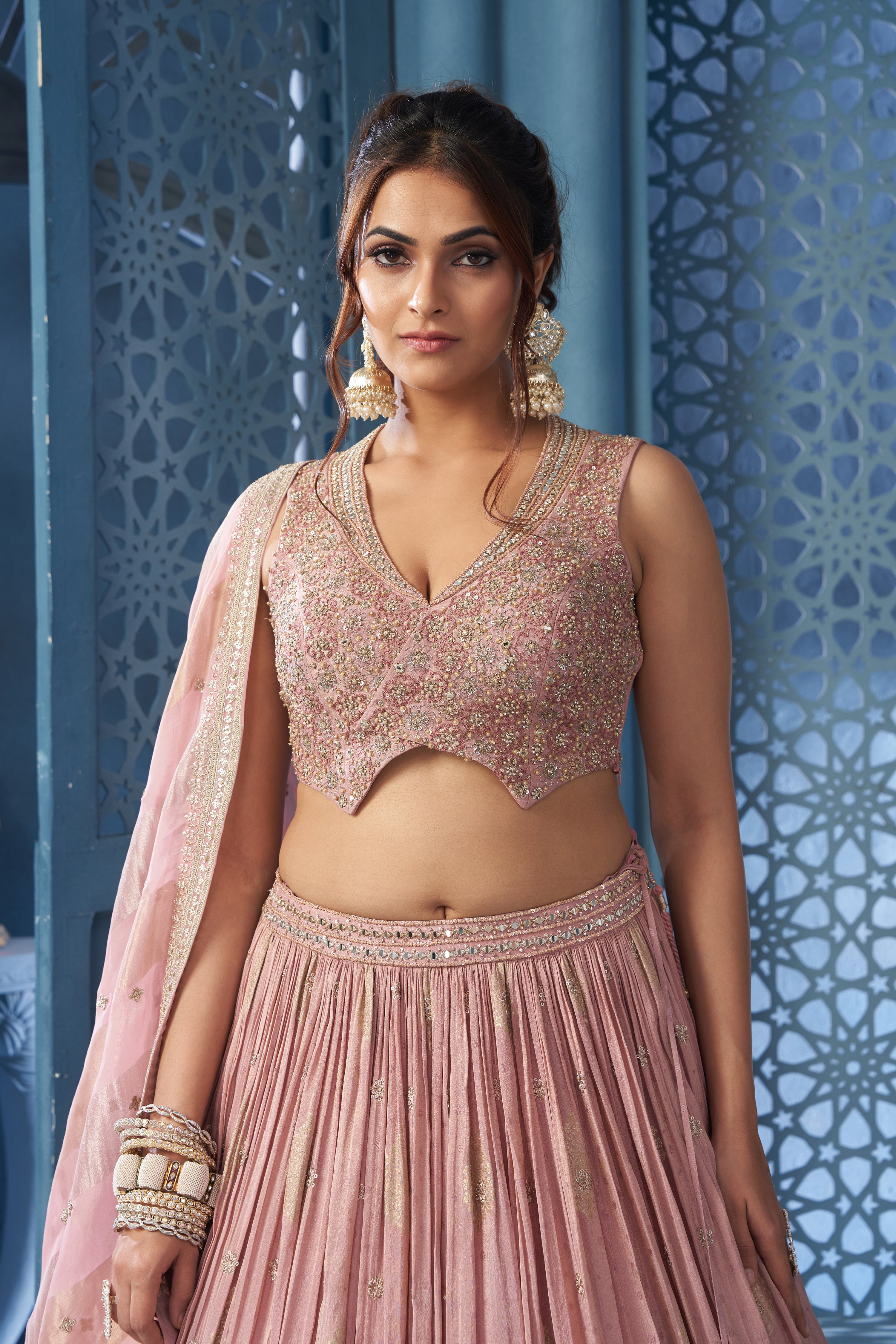 Rosy Rouge Pink Lehenga